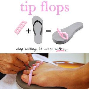 ‼️2/$10‼️TIP FLOPS Pedi Sandals - Pink & Gray!!
